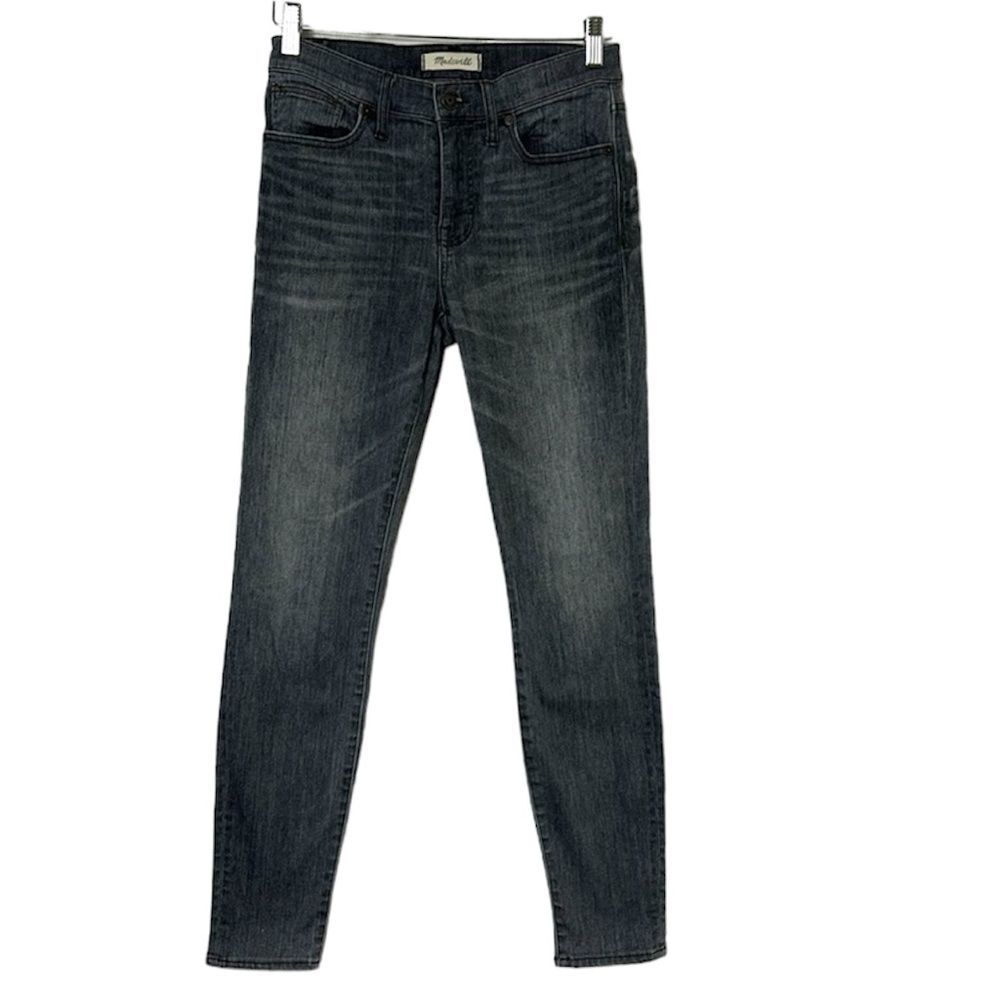 MADEWELL 9” high riser skinny skinny jeans size 26 grey cotton stretch jeans